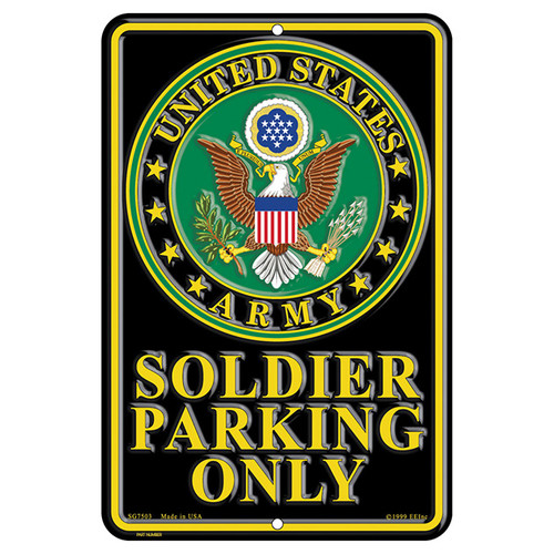 U.S. Army Logo Soldier Parking Only Sign Main Image