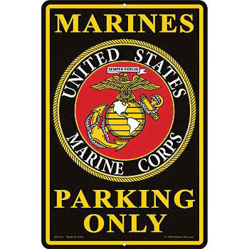 U.S. Marine Corps Logo Parking Only Sign 12x18 Main Image