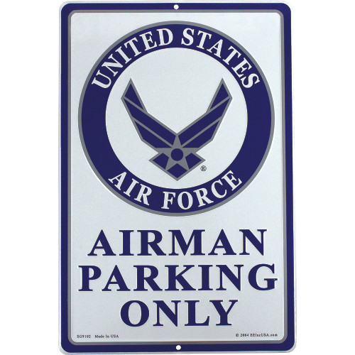 U.S. Air Force Logo Airmen Parking Only Sign 12x18 Alt Image 1