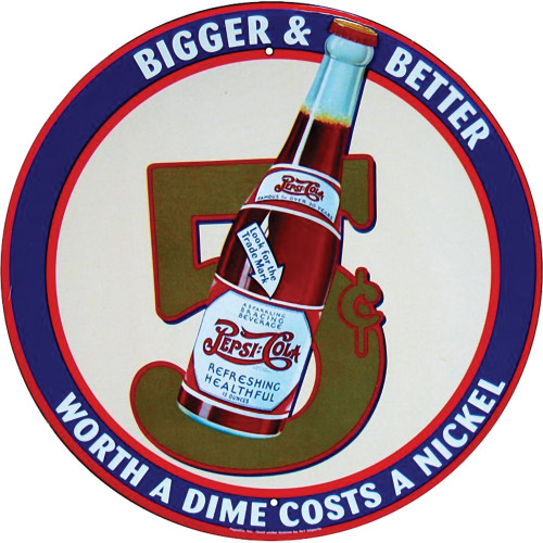 Pepsi Bigger & Better Metal Sign Main Image