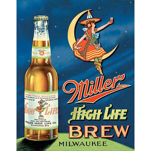 Miller High Life Brew Metal Sign Main Image