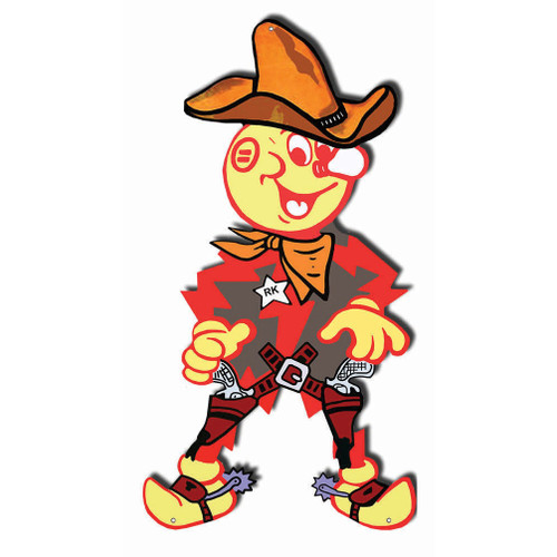 Reddy Kilowatt Cowboy Cutout Metal Sign Main Image