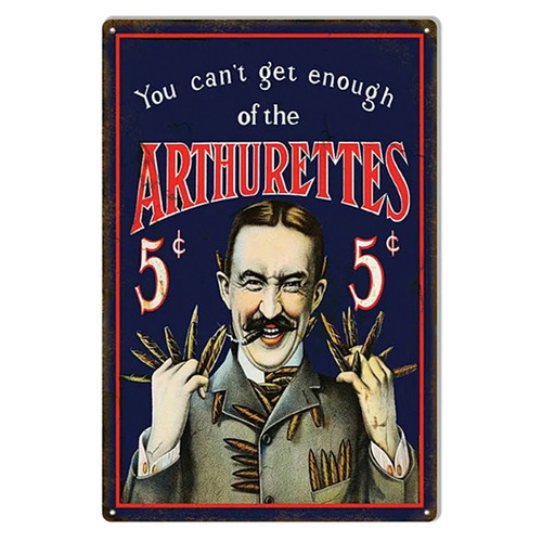 Aurthurettes Cigars Metal Sign Main Image