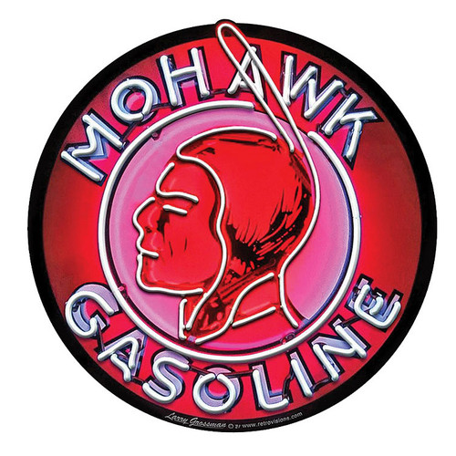 Mohawk Gasoline Neon Metal Sign Main Image