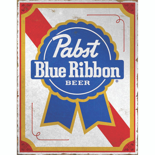 Pabst Blue Ribbon Metal Sign | Historic Aviation Collectibles