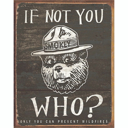 Smokey The Bear If Not You, Who? Metal Sign Main Image