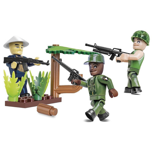 3-Piece Vietnam Soldiers Battle Scene Block Set Main Image