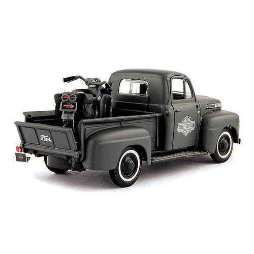 1948 Ford F-1 Pickup w/Motorcycle 1/24 Die Cast Model Alt Image 1