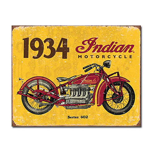 1934 Indian Motorcycle Metal Sign Main Image
