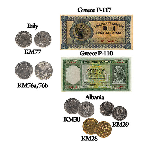 7-piece Italian "Tribute to Mussolini" Coin/Currency Alt Image 1