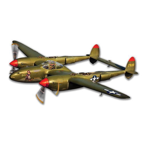 P-38 Lightning Plasma Metal Sign Main Image