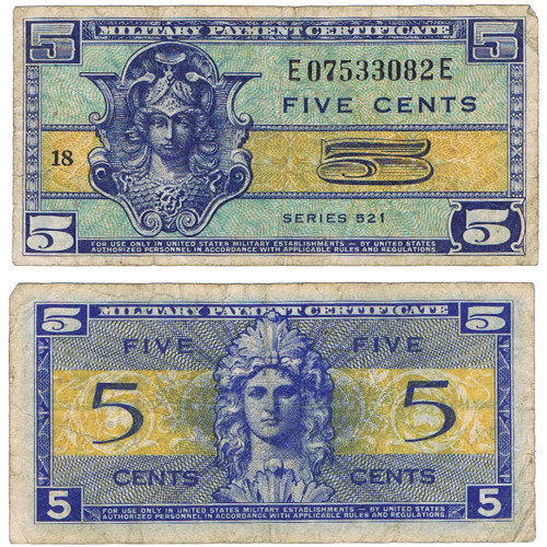 Series 521 MPC Note - 5 Cents Main Image