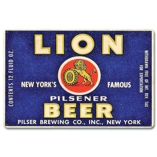 Lion Beer 18 x 12 Metal Sign Main Image