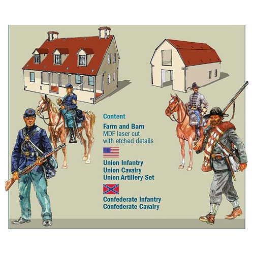 American Civil War Farmhous Battle 1/72 Kit Set Alt Image 1