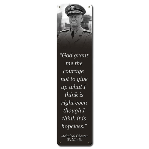God Grant Me the Courage Nimitz Metal Sign Main Image