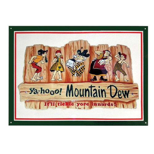 Mountain Dew Fence & Folks Metal Sign Main Image