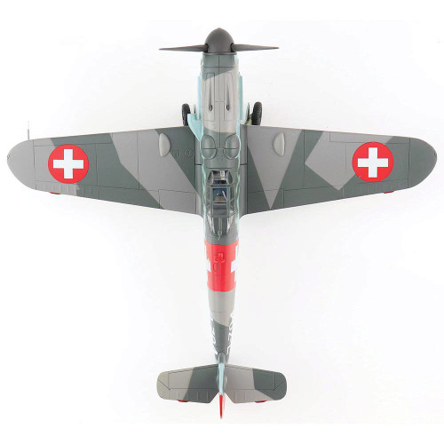 BF 109G-6 1/48 Die Cast Model - HA8757 7 Fliegerkompanie, Swiss Air Force, 1944 Alt Image 3