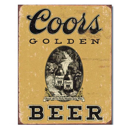 COORS Golden Vintage Metal Sign Main Image