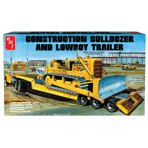 Lowboy Trailer & Bulldozer Combo 1/25 Kit Main Image