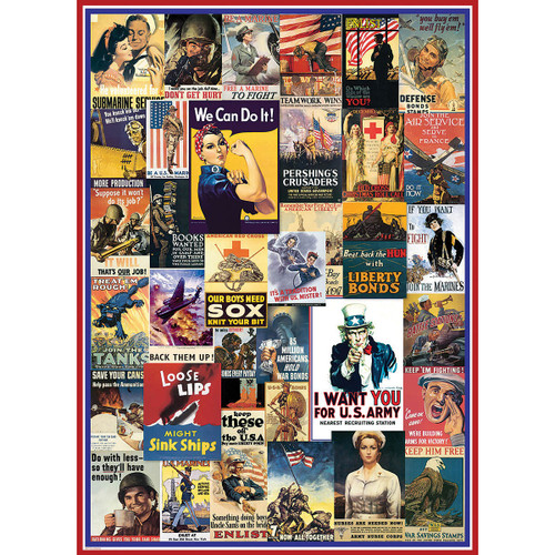 World War I & II Vintage Posters 1000pc Jigsaw Puzzle Main Image