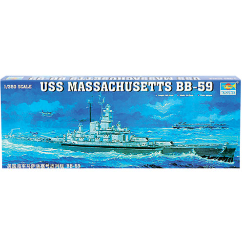 USS Massachusetts (BB-59) Battleship 1/350 Kit Main Image