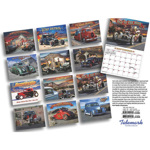 Hot Rods & Kustoms 2023 Wall Calendar Featuring Art by Larry Grossman Alt Image 1