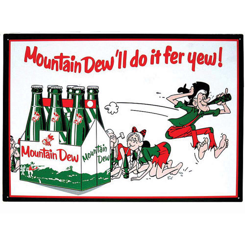 Mountain Dew 6 Pack Metal Sign Main Image