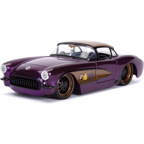 1957 Chevrolet Corvette 1/24 Die Cast Model / Batgirl Figure Alt Image 1
