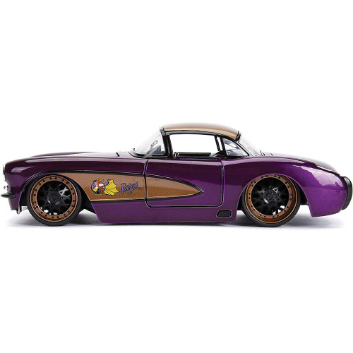 1957 Chevrolet Corvette 1/24 Die Cast Model / Batgirl Figure Alt Image 2