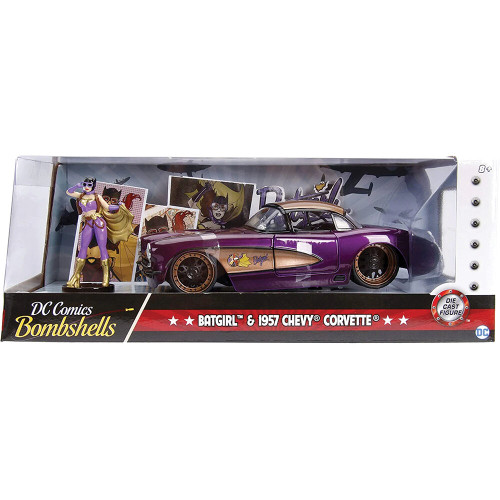 1957 Chevrolet Corvette 1/24 Die Cast Model / Batgirl Figure Alt Image 5