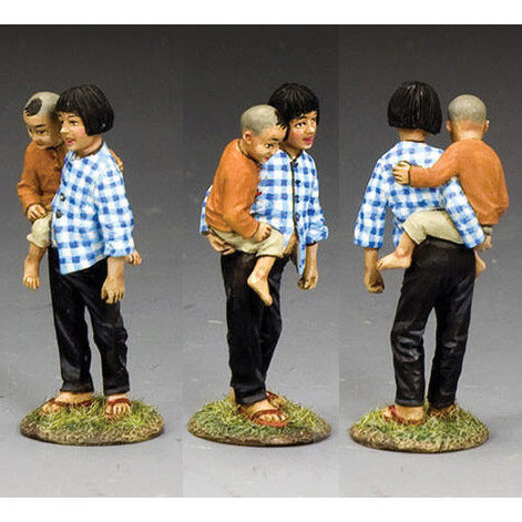 Vietnamese Girl w/Her Little Brother 1/30 Figure K&C (VN163) Alt Image 1