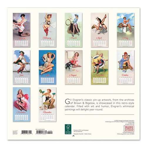 GIL ELVGREN PIN-UP GIRLS 2024 WALL CALENDAR Alt Image 2
