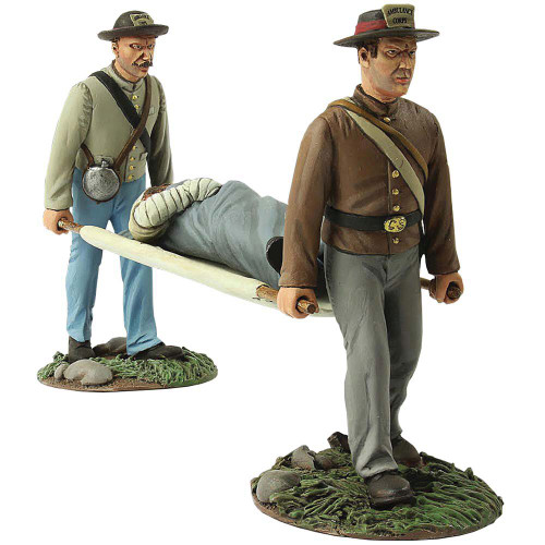 4-Piece Confederate Stretcher 1/30 Figure Set Main Image