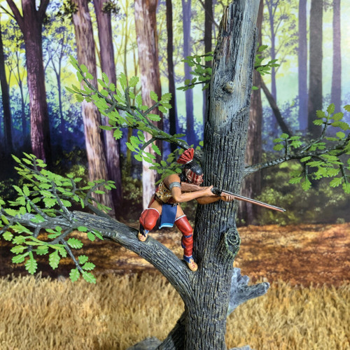 Native Warrior Firing From Tree 1/30 Figure William Britain 16063 Alt Image 3