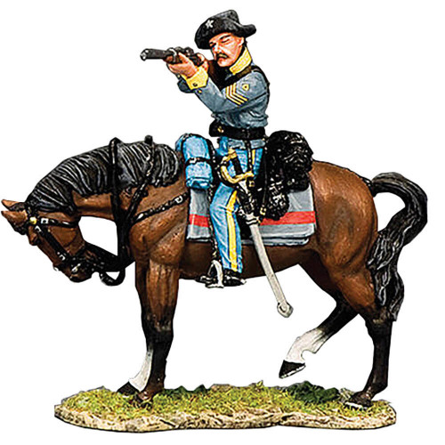 Confederate Cavalry Sergeant Firing Carbine 1/30 Figure Main Image