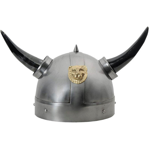 Horned Viking Helmet - Lion Symbol Main Image