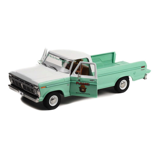 1975 Ford F-100 - Forest Service Green with Smokey Bear Figure - Only You Can Prevent Wildfires Alt Image 1