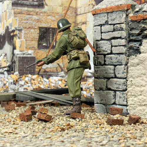 U.S. Infantry Officer Looking Around Corner 1/30 Figure William Britain 25189 Alt Image 2