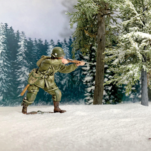 U.S. 101st Airborne Standing Firing Carbine 1/30 Figure-Wint William Britain (25125) Alt Image 2