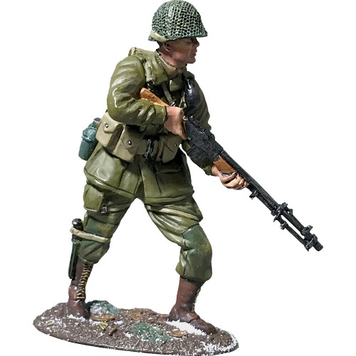 U.S. 101st Airborne Advancing with BAR 1/30 Figure - Winter William Britain (25126) Alt Image 1