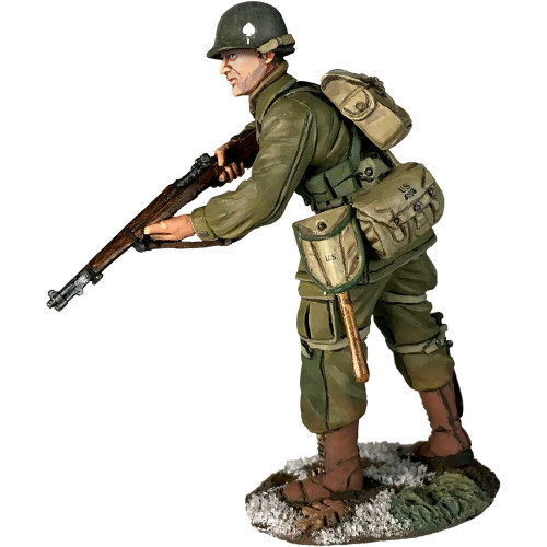 U.S. 101st Airborne Advancing w/Caution 1/30 Figure-Winter William Britain (25064) Alt Image 1