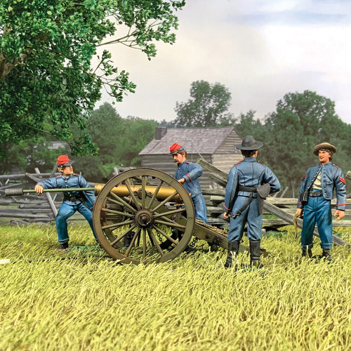 Confederate Artillery with 12 Pound Howitzer 1/30 Figure Set William Britain (31425) Alt Image 1