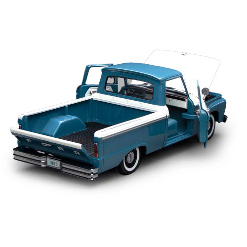 1965 Ford F-100 Custom Cab Pickup - Blue & White Alt Image 2