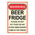 Warning Beer Fridge Metal Sign PTSB547 Main Image