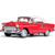 1955 CHEVROLET BEL AIR CONVERTIBLE 1/18 DIE CAST MODEL MOTMAX-73184-RED Main Image