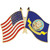 U.S. Flag and Navy Flag Lapel Pin Eagle Emblems (P62497) Main Image