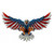 Eagle With U.S. Flag Wings Spread Cutout Metal Sign FLY044 Main Image