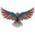Eagle With U.S. Flag Wings Spread Cutout Metal Sign FLY044 Alt Image 1