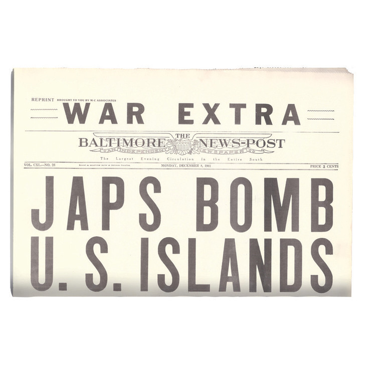 Pearl Harbor Newspaper Main Image
