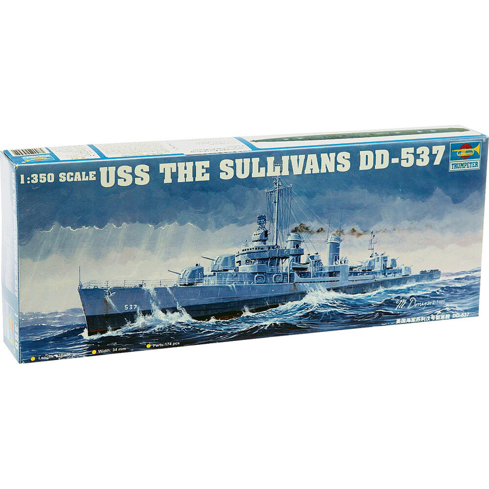 USS The Sullivans DD-537 1/350 Kit Main Image